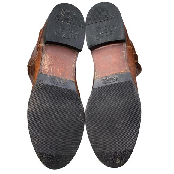 Justin Men’s Jackson Brown Leather Marbled Western Cowboy Boot Size US 13 D - Picture 9 of 10